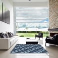 thumbnail image 7 of Ahgly Company Machine Washable Indoor Square Transitional Blue Koi Blue Area Rugs, 7' Square, 7 of 7