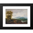thumbnail image 2 of Franz Scheyerer 18x14 Black Modern Framed Museum Art Print Titled - Landscape with Schneeberg (1820), 2 of 5
