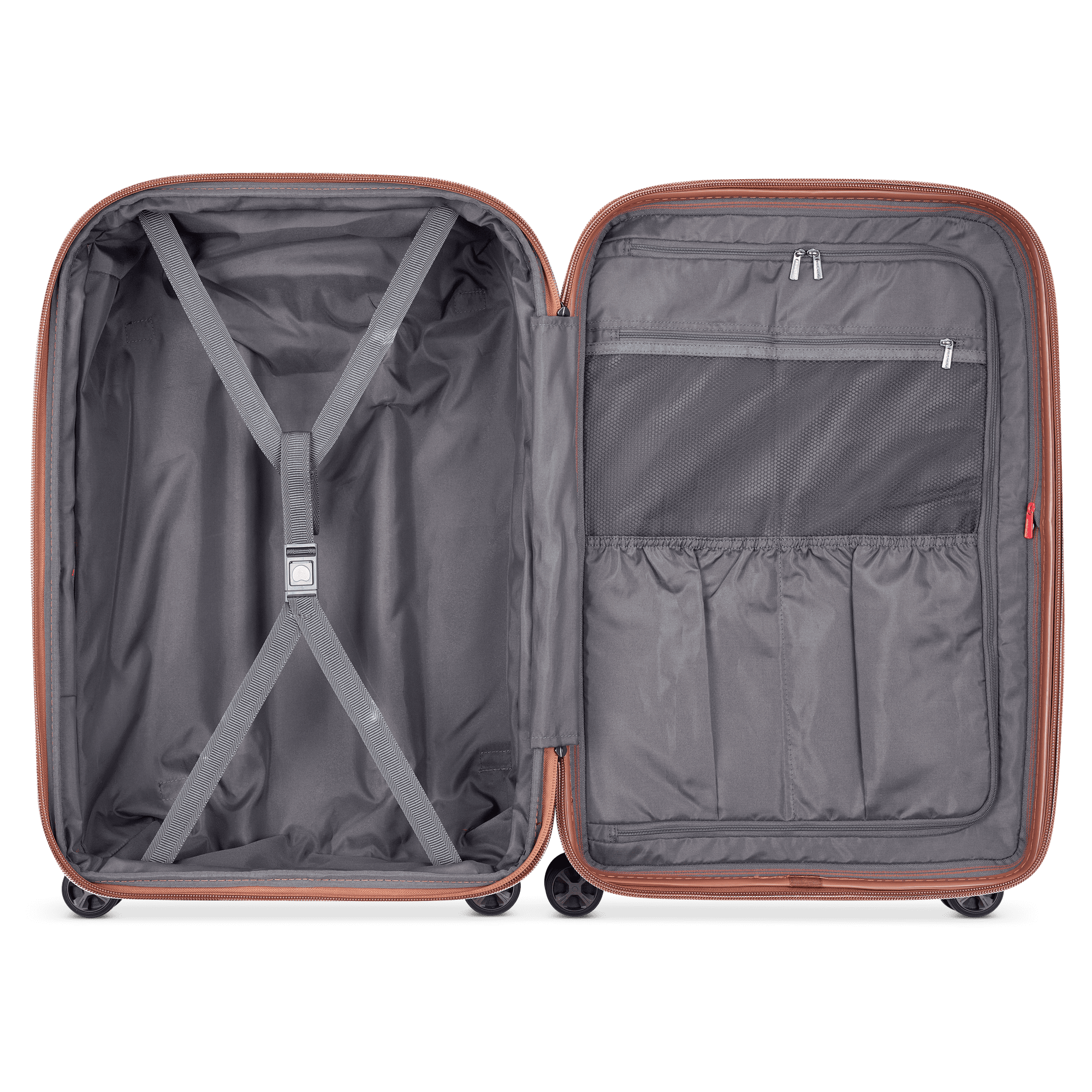 DELSEY PARIS Carrousel 24" Medium Checked Hardside Expandable Spinner Luggage, Black