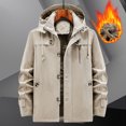 thumbnail image 2 of Men's Lightweight Windproof Hooded Jacket for Autumn Winter Outdoor Casual Wear with Comfortable Loose Fit, 2 of 2
