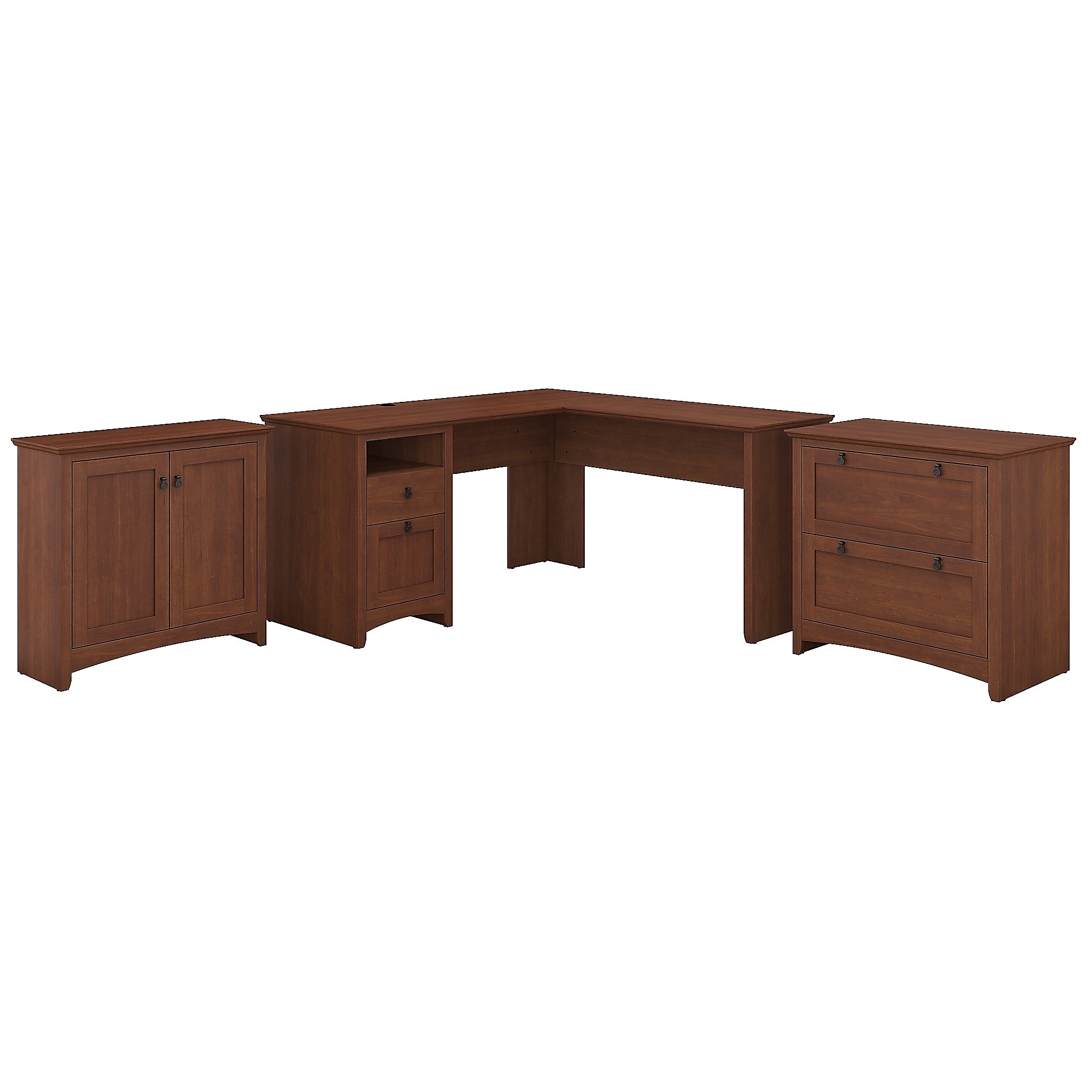 Bush Furniture Buena Vista L Shaped Desk with File and Storage