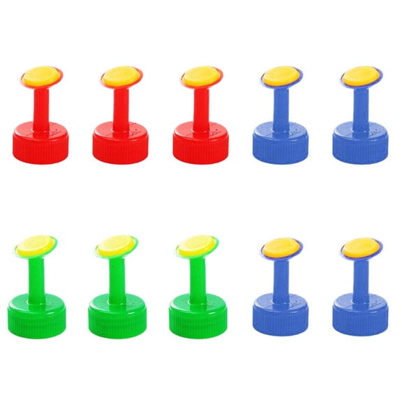 PBPBOX 10Pcs Portable Water Bottle Sprinkler Caps for Home Use Assorted Colors