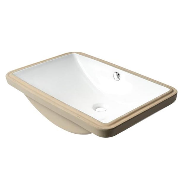 ALFI Brand ABC603 24 in. Rectangular Undermount Ceramic Sink, White