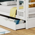 thumbnail image 4 of Plana Solid Wood Twin Over Full Bunk Bed, Hanging Nightstand, and Underbed Storage Drawers in White, 4 of 10