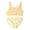 Butter yellow / lime green, variant on Pokemon Pikachu Square Neck Bikini Top and Bottom UPF 50 Swim Set Gingham Little Kid to Big Kid