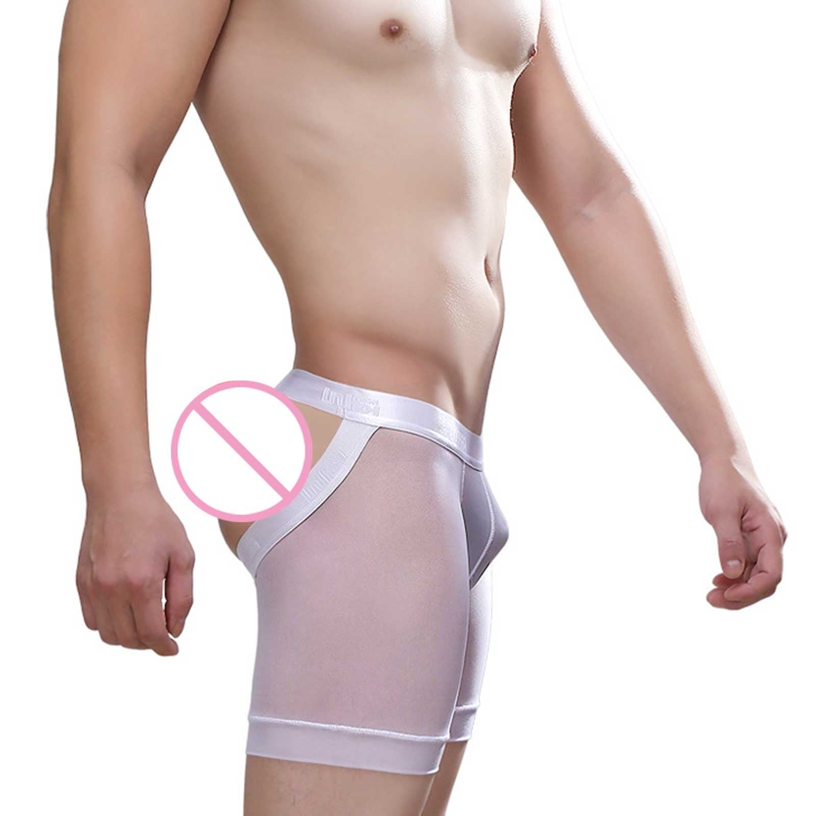 Zwarte semi-transparante herenshort | Bestel online bij Erotic Treasure