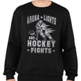 thumbnail image 2 of Arena Lights and Hockey Fights Sweatshirt Unisex Large Black, 2 of 5