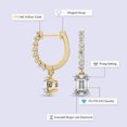 thumbnail image 2 of Diamond Dangle Earring | 4 Carat IGI Certified Emerald Shape Lab Grown Diamond | 14K Yellow Gold | Anaisa Dangling Lab Diamond Earrings | Prong Setting | FG-VS1-VS2 Quality | Friendly Diamonds, 2 of 6
