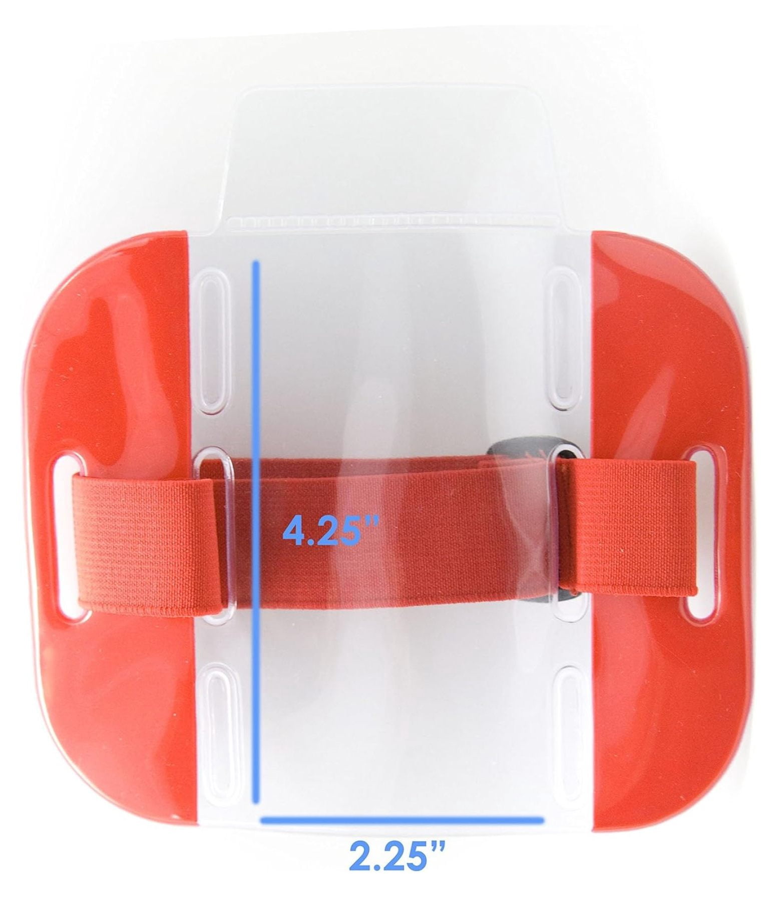 Reflective Red Armband ID Badge Holders with Adjustable Elastic Band by (Pack of 50)