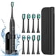 thumbnail image 1 of Fronix Cepillo de dientes eléctrico para adultos con 8 cabezales, cepillo de dientes sónico recargable con soporte y estuche de viaje, carga de 2,5 horas para 120 días de uso, 1 of 5