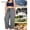 Dark Gray women plus size wide leg pants a1, variant on Cagogo Women Plus Size Wide Leg Elastic Waist Pants with Pockets Flowy Casual Loose Long Trousers Summer Beach Vacation Lounge Pants, Wine 2XL