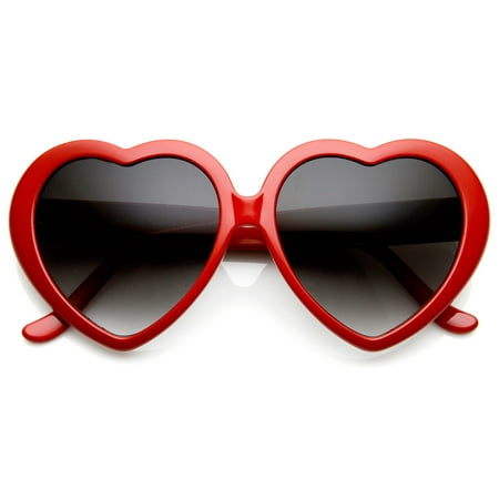 zeroUV - Large Oversized Womens Heart Shaped Sunglasses Cute Love Fashion Eyewear - 52mm