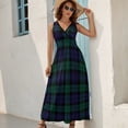 thumbnail image 5 of Modern Cute Blue And Green Plaid Sleeveless Dress Summer Women Clothes Dress for Pregnant Women Dresses, 5 of 9