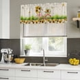 thumbnail image 4 of Spring Curtain Valances for Windows, Kitchen Valance Window Treatments Panel 2 Pack, Bicycles Botanical Sunflowers Leaves Butterfly Rod Pocket Short Curtains for Bathroom Bedroom 60 x 18 Inch, 4 of 8