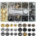 thumbnail image 1 of 120 piezas Kit de broches de cuero Correas de broche de metal de 12,5 mm 4 herramientas de ajuste Broches de cuero de 6 colores, 1 of 4