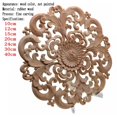 thumbnail image 3 of Decoración de muebles de madera Decoración de madera sólida Puerta de madera redonda Applique Flor Hijo Miniatura Artesanía Tormenta de estatuilla, 3 of 7