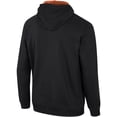 thumbnail image 3 of Men's Colosseum Black Texas Longhorns Half-Zip Hoodie, 3 of 3