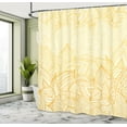 thumbnail image 4 of Ambesonne Floral Shower Curtain, Nature Inspired Leaf Print, 69"Wx75"L, Mustard Yellow, 4 of 4