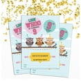 thumbnail image 2 of Darling Souvenir Green Birthday Invitation Card 28 Pcs Fill or Write In Blank Invites Printable Party Supplies 5 x 7 Inches, 2 of 5