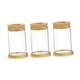 thumbnail image 3 of TISHITA 3 Pieces Glass Vases,Plant Terrarium,Stable Hydroponic Plants,Clear Flower Pots,Propagation Planter for Desk Restaurant Decor dark brown, 3 of 8