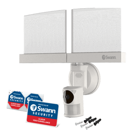 Swann - SwannForce™ Indoor/Outdoor Wired 1080p Slimline Floodlight Camera - White