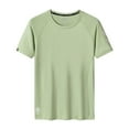 thumbnail image 2 of Abtuhar Men Solid Oversized Round Neck Short Sleeve Summer Casual Sports Oversized Shirts, 2 of 3