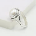 thumbnail image 5 of Pearl Ring Pearl Engagement Rings 925 Sterling Silver Rings For Women Gift For Women, 5 of 10