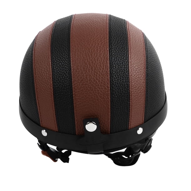 Casco de Motocicleta Casco Retro de Motocicleta Casco de Media Cara de Cuero de PU Casco Deportivo para Motocicleta Casco de Scooter Casco de Verano Transpirable Medio Casco ANGGREK Otros