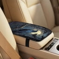 thumbnail image 4 of Xoenoiee Raven Crow Moon Forest Print 5 Pieces PU Leather Car Seat Covers Full Set with Seat Belt Pads & Center Console Cover, Universal Fit Auto Interior Accessories for Most SUV, Truck, Sedan, Van, 4 of 7