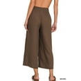 thumbnail image 3 of Zenana Women's Woven Crepe Elastic Waist Cropped Pants – Effortless Style & All-Day Comfort, 3 of 5