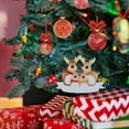 thumbnail image 3 of GUOOL Personalized Reindeer Family Christmas Tree Decorations 2021-cute Fawn Sparkling 4 Head, 3 of 9