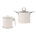 thumbnail image 4 of Siruishop Deep Fryer Set Nonstick Practical 3L Capacity for French Fries Chips Kitchen White, 4 of 8