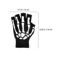 thumbnail image 4 of Halloween Skull Skeleton Gloves for Party Use 2Pairs Warm Fancy Dress Gloves, 4 of 4