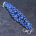 thumbnail image 2 of Natural Swiss Blue Topaz Gemstone 925 Sterling Silver Bracelet 7-8", 2 of 2
