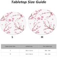 thumbnail image 2 of Cherry Blossoms Table Cloth Round Fitted Tablecloth Elastic Edge Waterproof Polyester Dining Table Covers for Kitchen, Camping, Party -(40"-44" Round Tables), 2 of 6