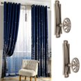 thumbnail image 2 of 2pcs Cortina De Ventana Tieback Pared Gancho De Suspensión De Ropa Europeo Decoración Para Tipo 2 Negro, 2 of 9