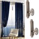thumbnail image 2 of 2 Piezas Alzapaños Recogida Gancho Exquisita Cortina para Casa Colgante Pared Elegante Tratamiento Ventana Tipo 2 Negro, 2 of 9
