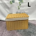 thumbnail image 1 of Panier de Rangement pour Livres en imitation Rotin Tressé Fait Main, 1 of 9