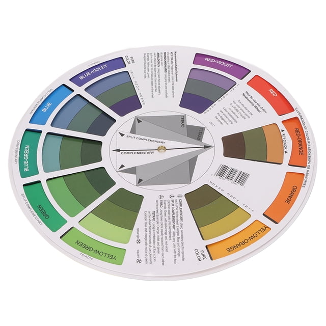 Graphique de Roue de Couleur, Roue de Couleur Léger Portable Fine Fabrication Papier Matériau Roue Réversible pour la Salle de Classe L, S