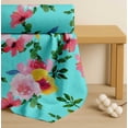 thumbnail image 4 of Soimoi Cotton Voile Fabric Flower & Leaves Watercolor Printed Craft Fabric by the Yard 42 Inch Wide, 4 of 7