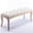 Beige, variant on French Vintage Tufted Bedroom Bench with Carved Wood Legs, 43.3-Inch Linen Upholstered Entryway Ottoman for Living Room, Beige
