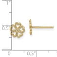 thumbnail image 2 of FJC Finejewelers 10k Yellow Gold Five Heart Circle Post Earrings, 2 of 5