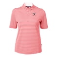 thumbnail image 2 of Women's Cutter & Buck  Red Delaware State Hornets DryTec Virtue Eco Pique Stripe Recycled Polo, 2 of 3