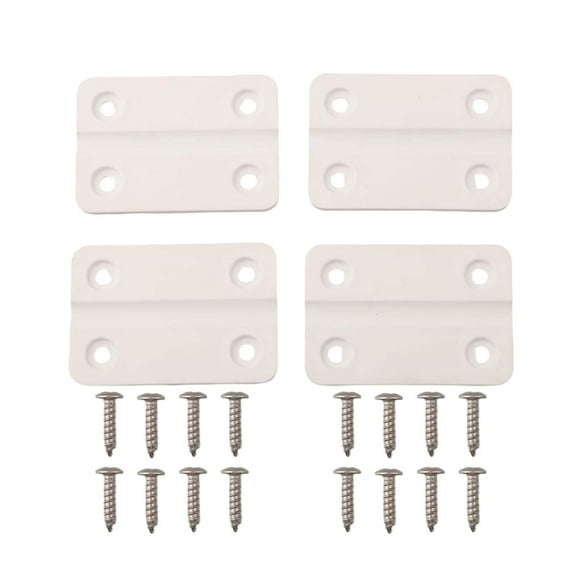 Mosiee 4Pcs Replacement Hinges For Igloo Cooler Box White Plastic Hinges With Screws For Colemans Coolers Hinges Kit With Screws