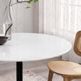 thumbnail image 7 of Modway Lippa 40" Round Lacquered MDF Dining Table in Black/White, 7 of 7