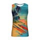 thumbnail image 4 of Camiseta sin mangas de cuello redondo para hombre, ropa deportiva para el hogar, pijamas, camiseta de color liso, blusa deportiva de poliéster para hombre, 4 of 5