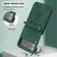 thumbnail image 5 of SaniMore for Samsung Galaxy Z Flip 3 Case, Ultra-Thin PU Leather Rugged PC Folding Cover Built-in Kickstand & Holder Anti-Scratch Heavy Duty Full Body Protective Shell for Samsung Z Flip 3, Darkgreen, 5 of 6