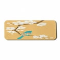 thumbnail image 1 of Birds Computer Mouse Pad, Floral Pattern Winged Sparrow Perching on White Cherry Blossom Branch Spring Nature, Rectangle Non-Slip Rubber Mousepad Large, 31" x 12", Multicolor, by Ambesonne, 1 of 2