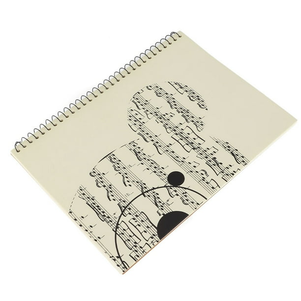 Cuaderno Musical, 50 Páginas, Cuaderno para personal de Notacia Musical, Papel de Escritura para Manuscritos Musicales