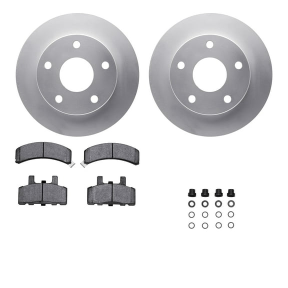 Dynamic Friction Company Front Geospec Brake Rotors with 5000 Advanced Brake Pads includes Hardware 4512-40115